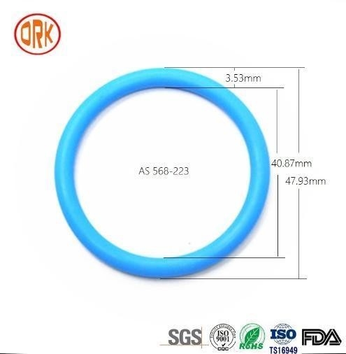 0.5mm - 1000mm 568 Biru Silicone Sealing Karet Ring RoHS Karet Flat O Ring