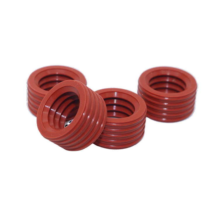 Customized Red U-Bentuk NBR USH Hidraulik Seal Rings untuk Energi Storage Connector