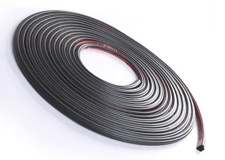 Custom Size D-Type EPDM Foam Adhesive Door Seal Strip Anti-Dust Rubber untuk Pintu Jendela
