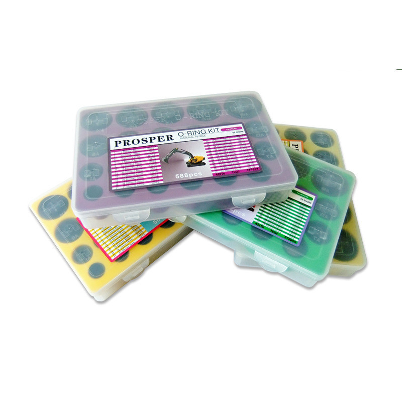 NBR O Ring Valve Rubber Seal Assortment Kit 382 Pcs O Ring Hitam Untuk Perbaikan Hidraulik
