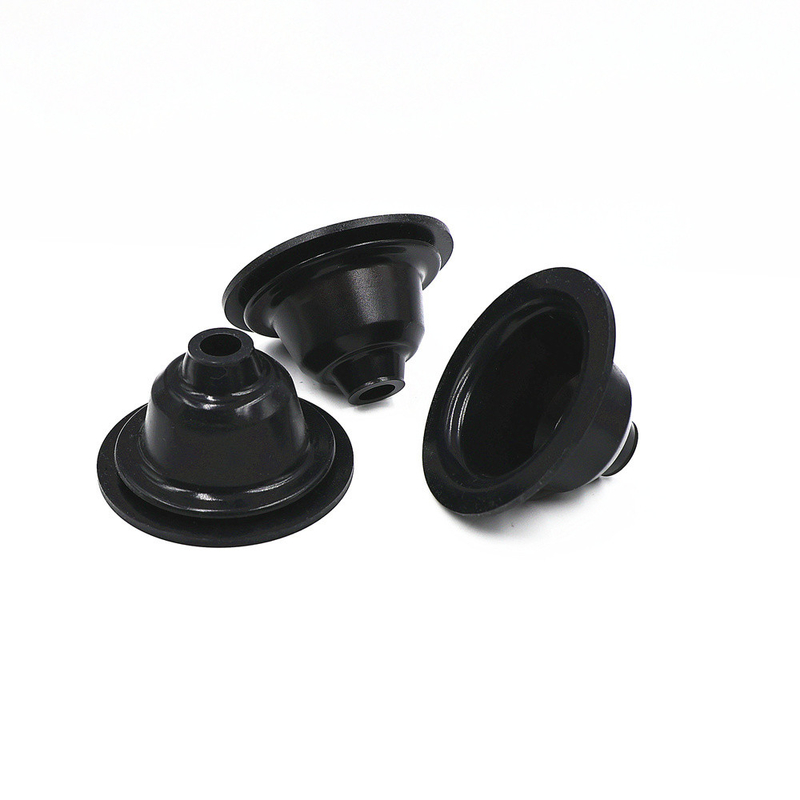 IRHD 30 - 90 Shore A Kekerasan Dustproof Rubber Seal Black Rubber Boot Seals Disesuaikan