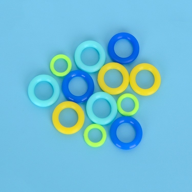 O-ring silikon khusus bersertifikat REACH berwarna merah dan hitam dengan segel tahan panas