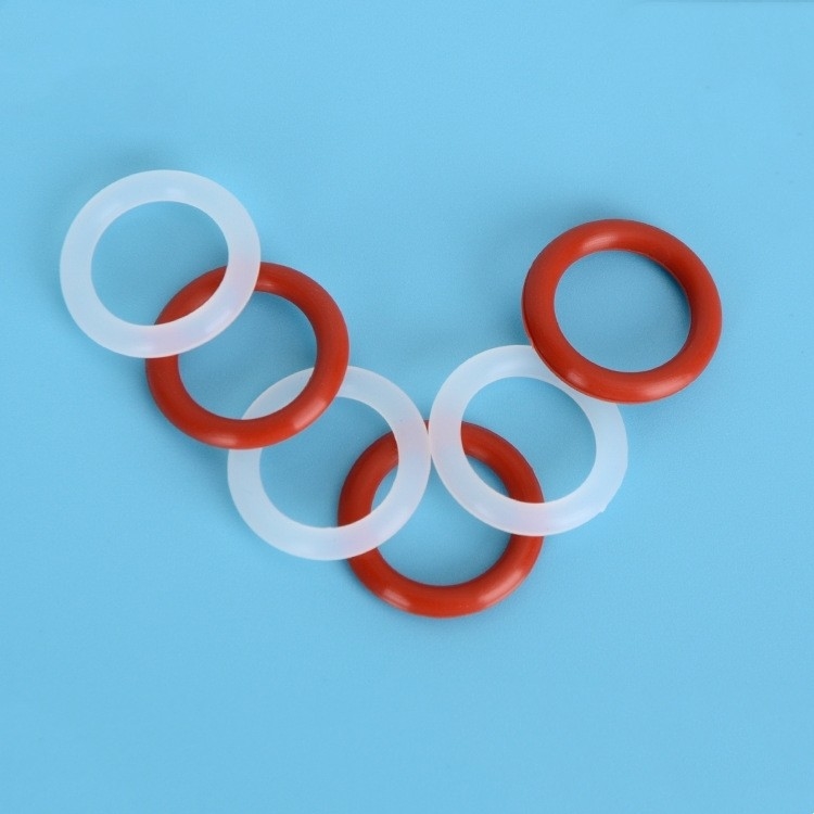 O-ring silikon khusus bersertifikat REACH berwarna merah dan hitam dengan segel tahan panas