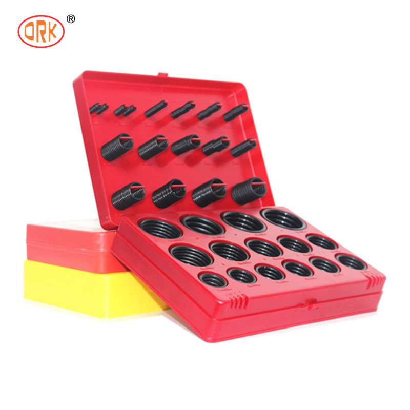 Segel penyesuai rantai dengan kekerasannya berkisar 30-90 Shore A Asorted Silicone O Ring Kits
