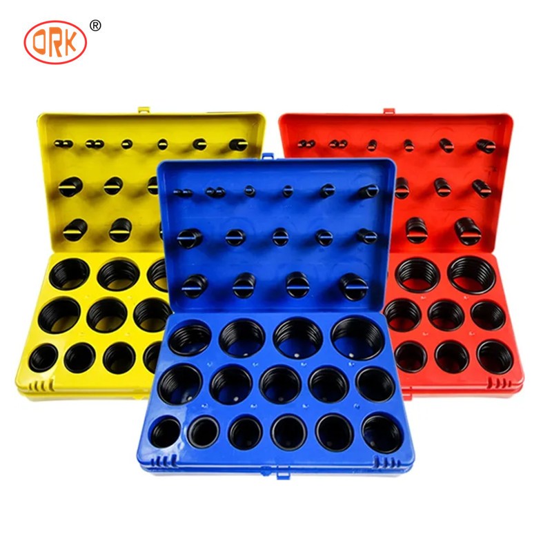 Segel penyesuai rantai dengan kekerasannya berkisar 30-90 Shore A Asorted Silicone O Ring Kits