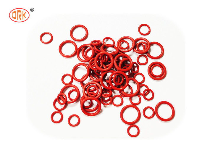Merah Ketahanan Suhu Tinggi AFLAS O Ring Size Seal dalam OEM warna yang dapat diterima untuk industri makanan