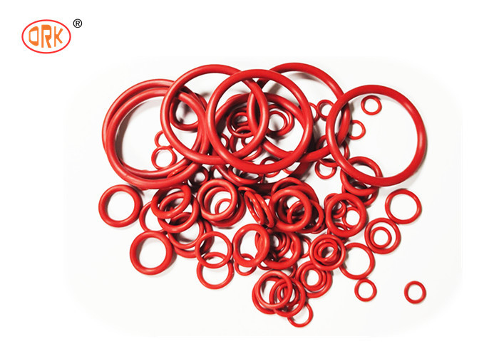 Merah Ketahanan Suhu Tinggi AFLAS O Ring Size Seal dalam OEM warna yang dapat diterima untuk industri makanan
