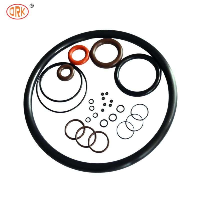 NBR 90 Shore AEM Pump Rubber Seal O Ring Warna Disesuaikan EPDM FKM Elastomer